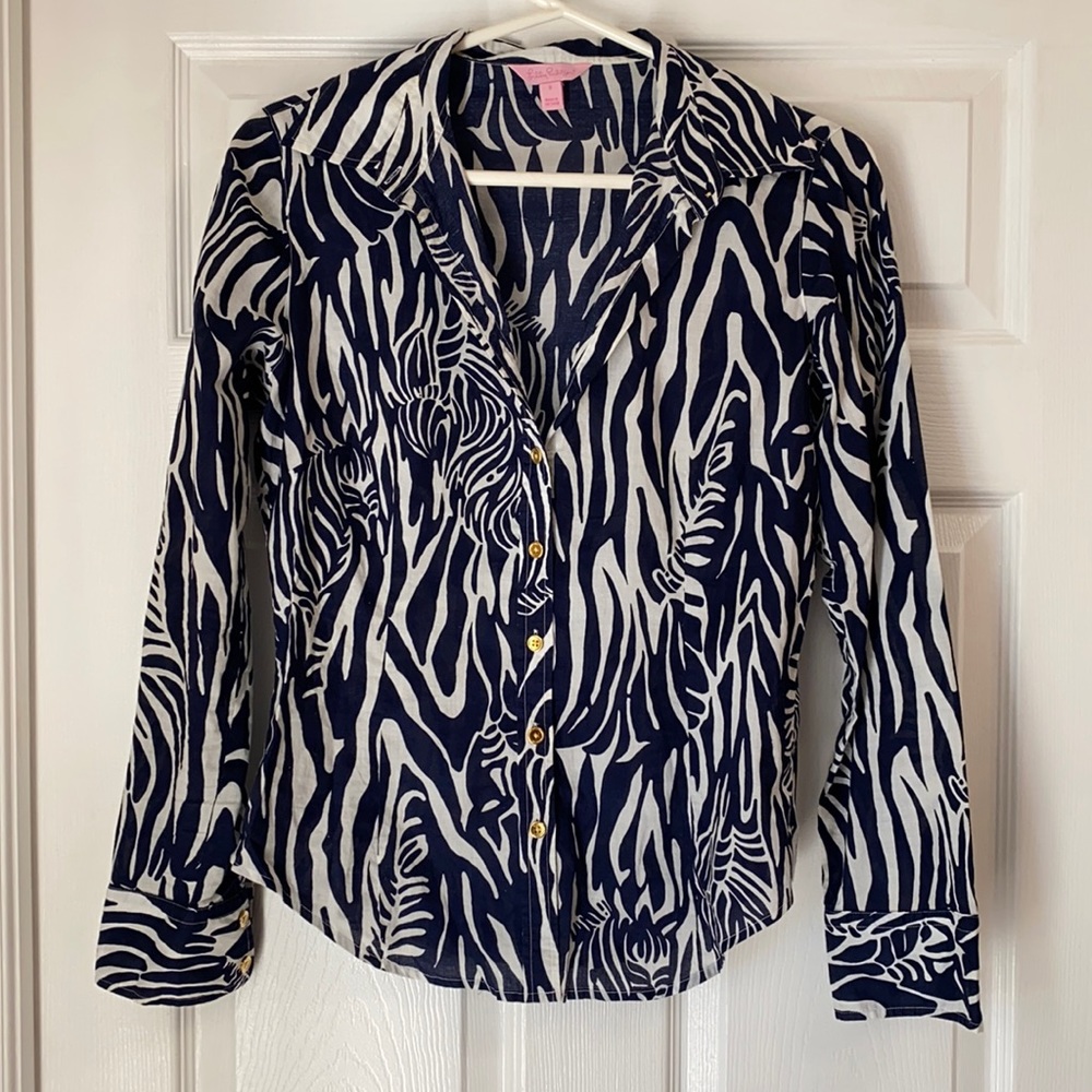 Lilly Pulitzer Long Sleeve Button Up